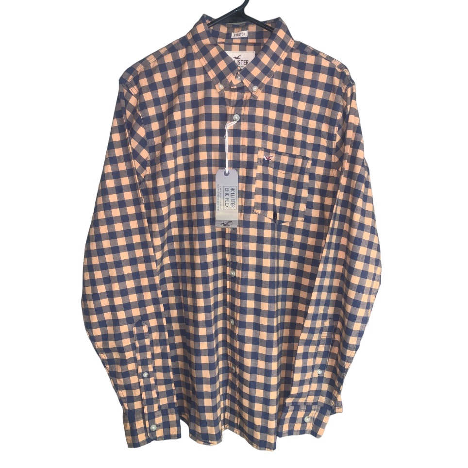 Hollister, Stretch, Button Front Shirt, Men’s, Size Large